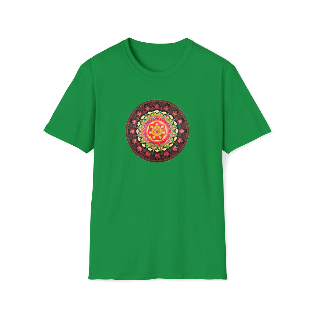 Tree Leaf Fire Mandala T-Shirt