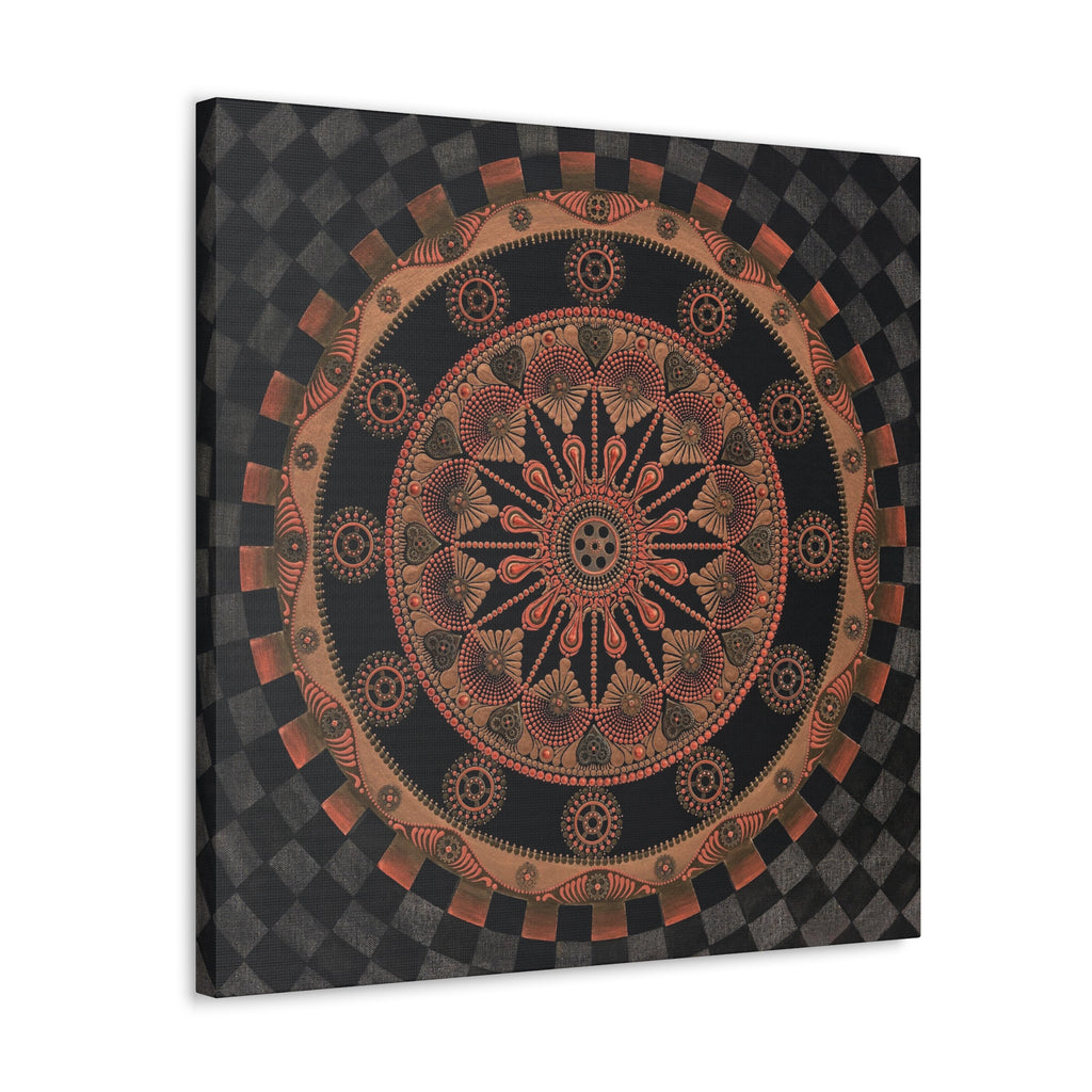 Steampunk Mandala Printed Canvas