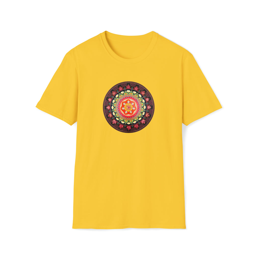 Tree Leaf Fire Mandala T-Shirt