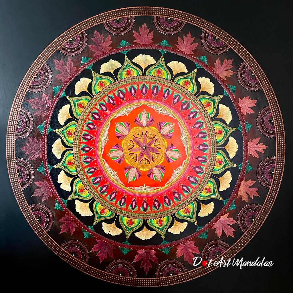 Tree Leaf Fire Mandala