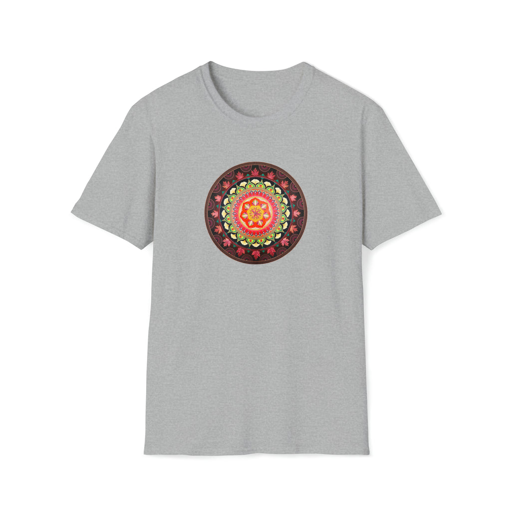 Tree Leaf Fire Mandala T-Shirt