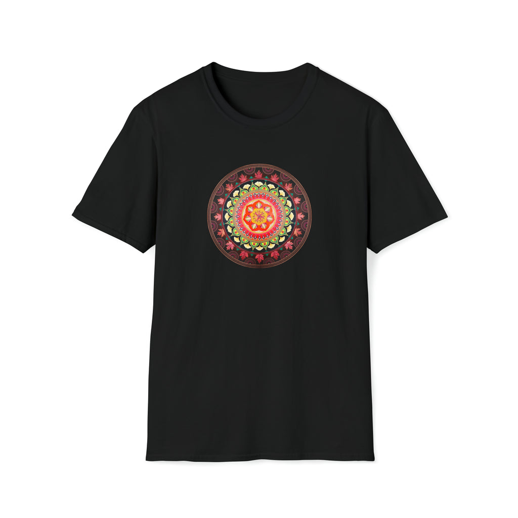 Tree Leaf Fire Mandala T-Shirt