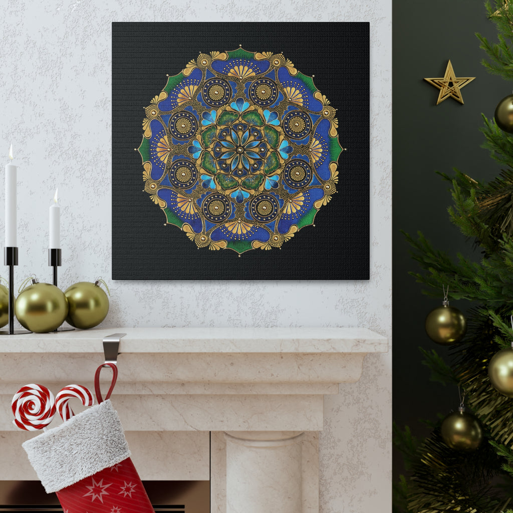 Magnificent Flower Of Life Mandala Printed Canvas