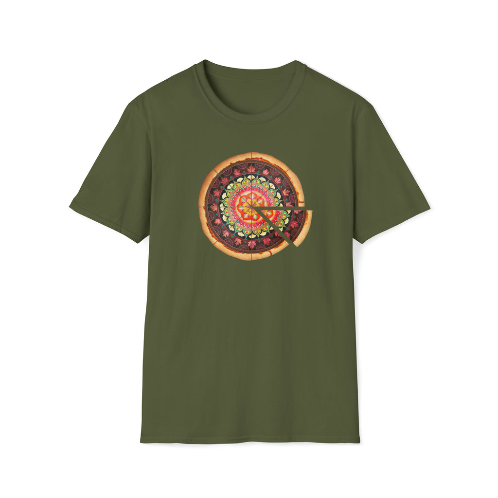 Tree Leaf Pizza Mandala T-Shirt