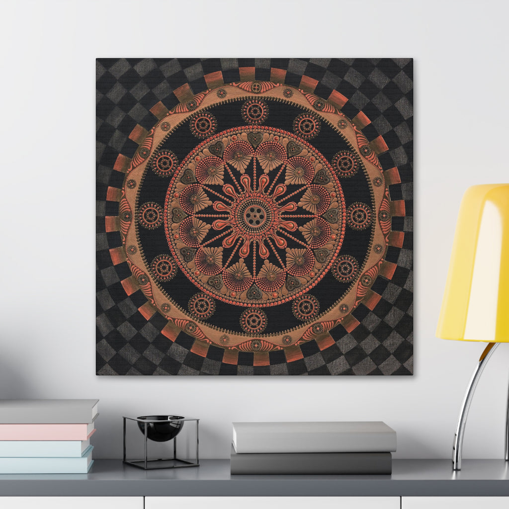 Steampunk Mandala Printed Canvas