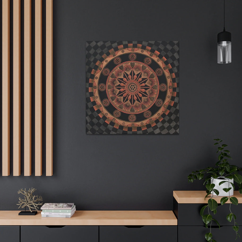 Steampunk Mandala Printed Canvas