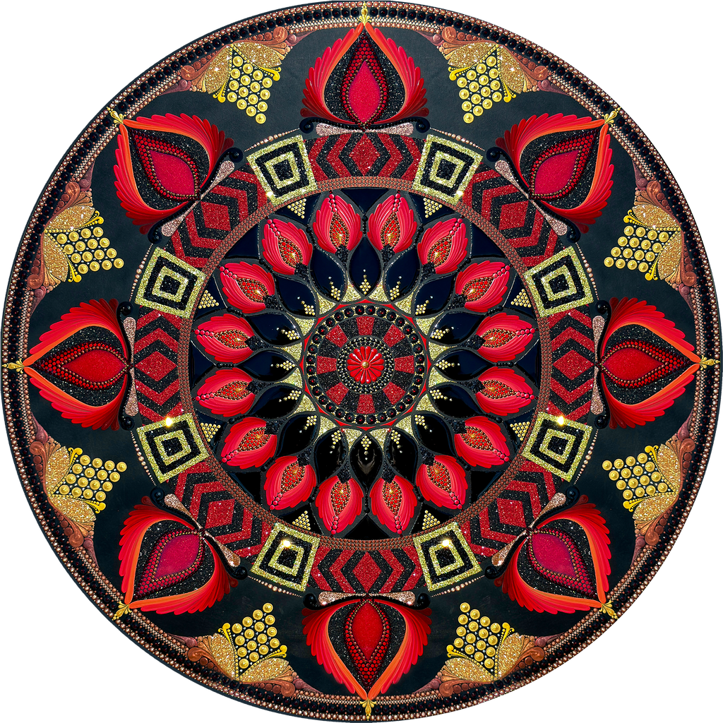 Abundance Mandala 36" Luxurious Wall Art