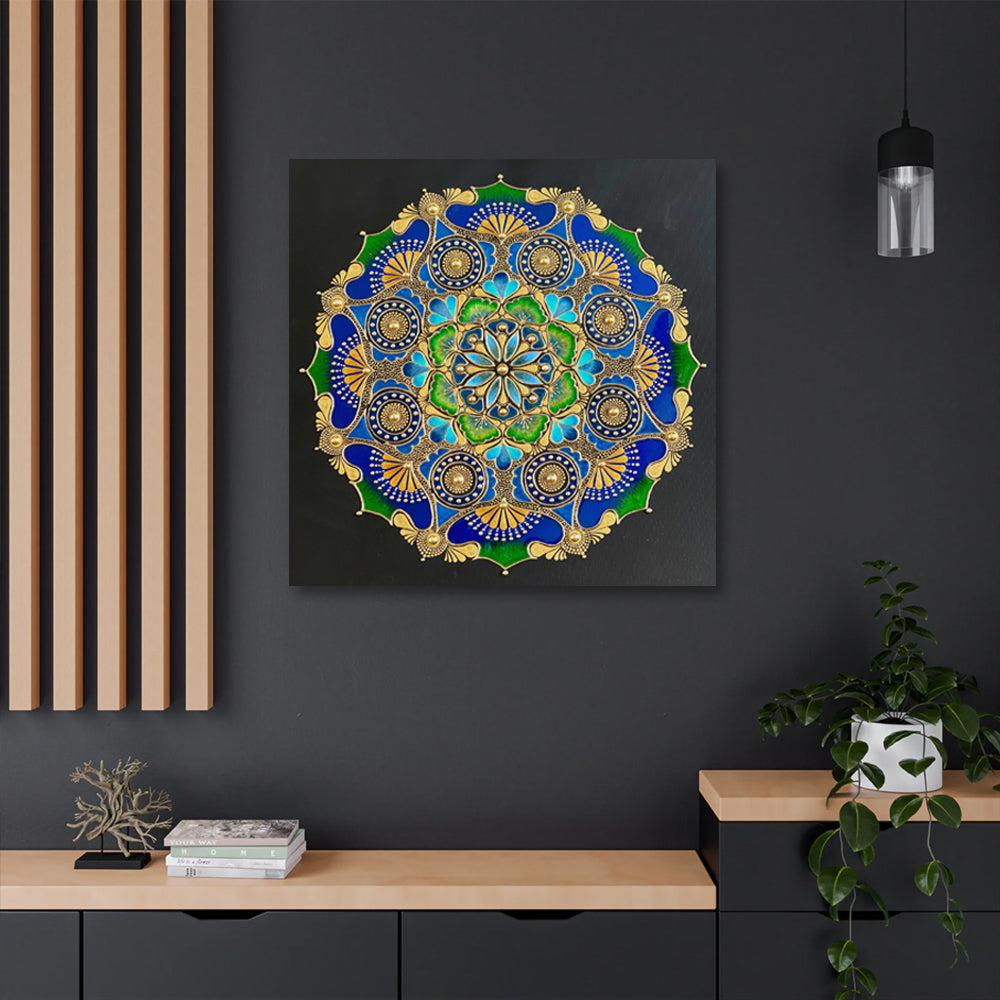 Magnificent Flower Of Life Mandala Printed Canvas