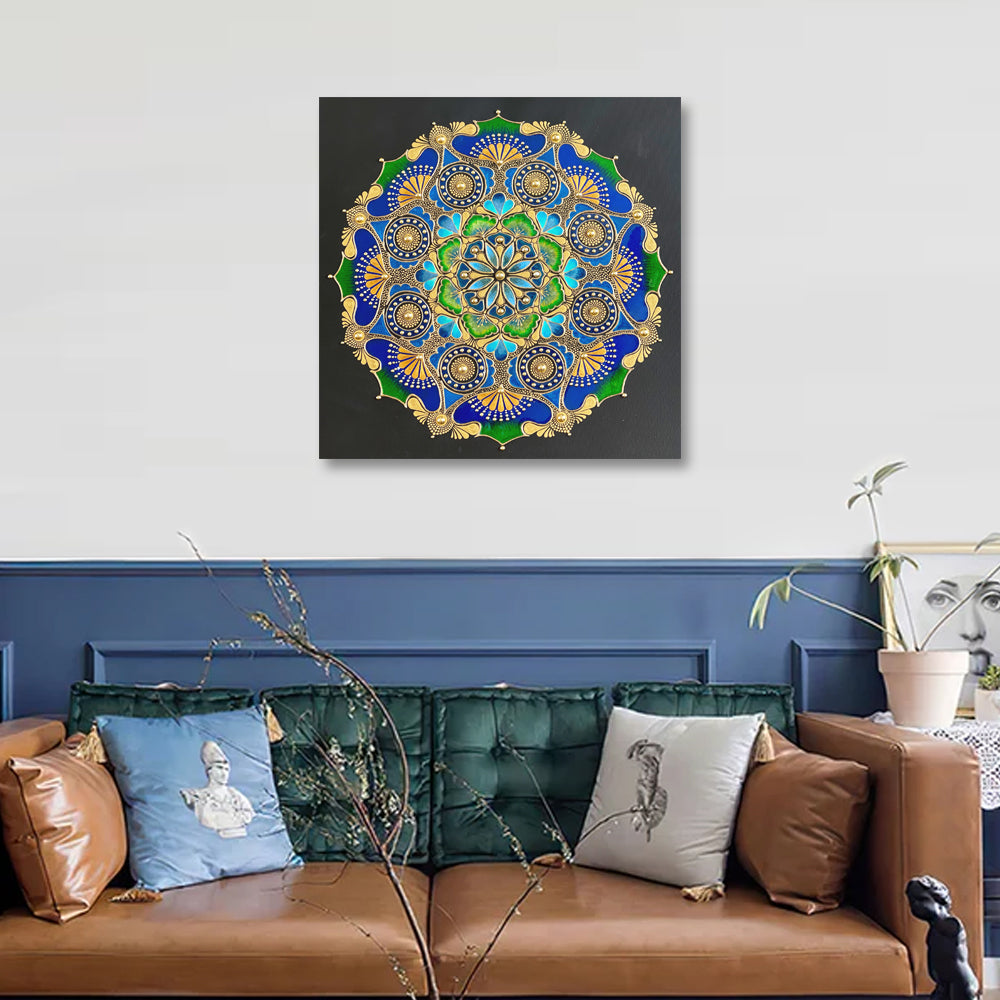 Magnificent Flower Of Life Mandala Printed Canvas