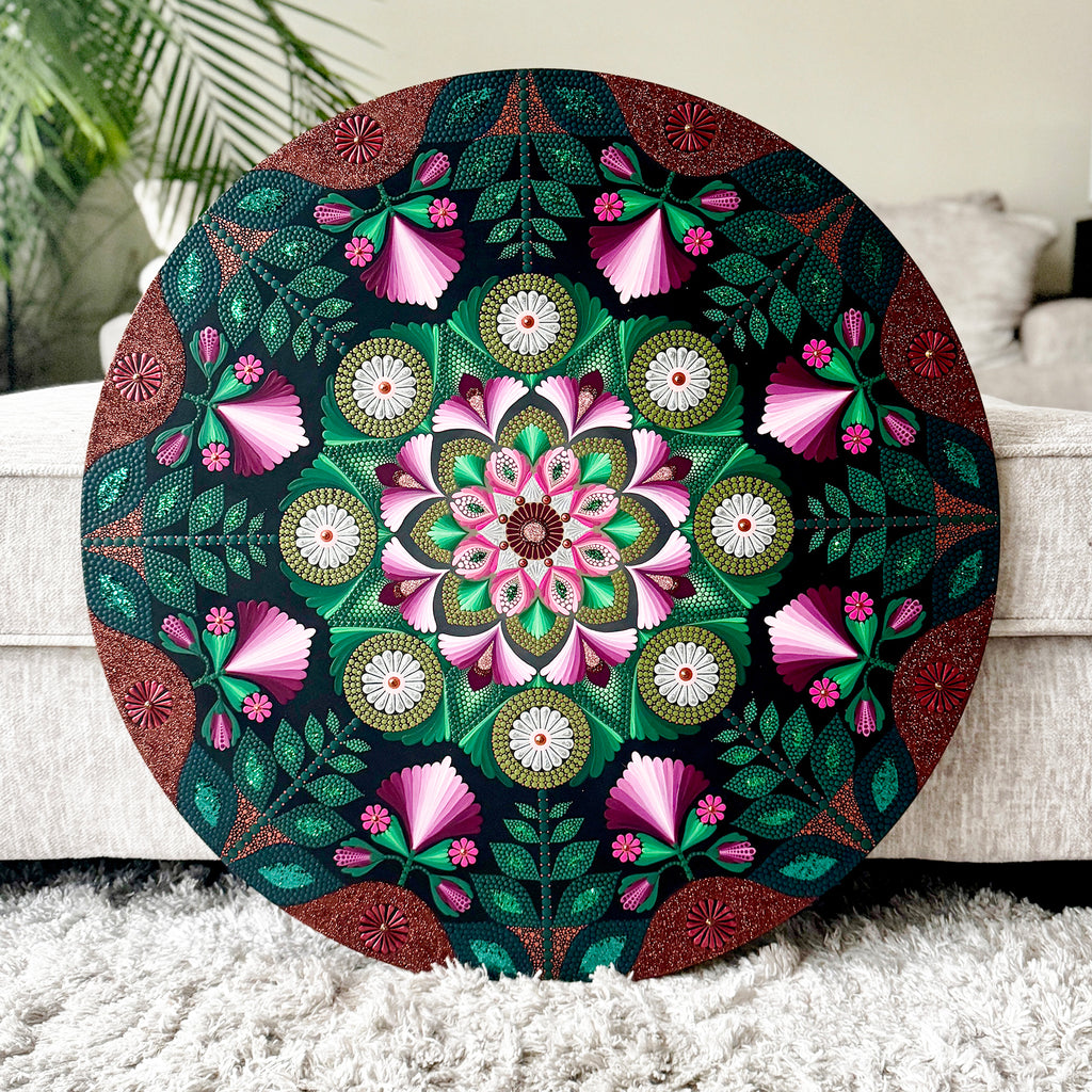 7 Wooden Mandala Stencils for Drawing and Tracing