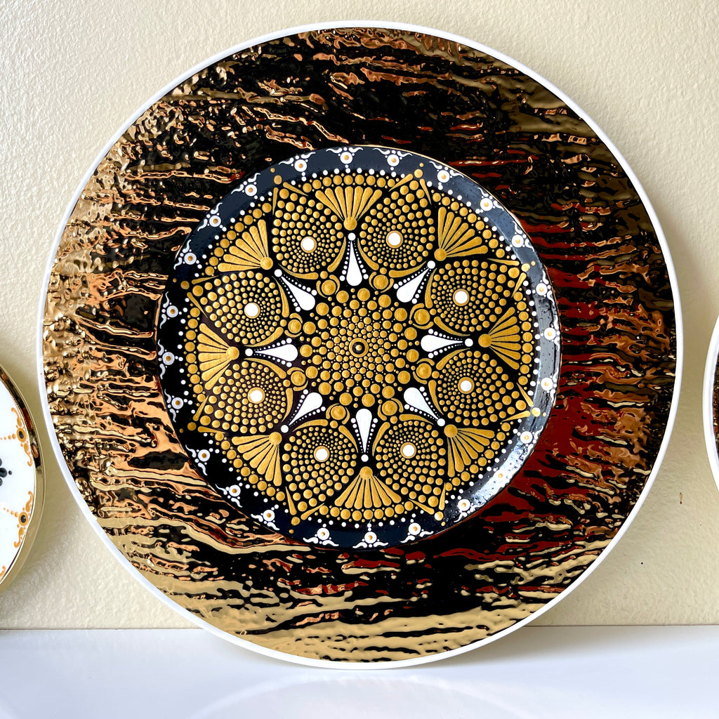 Mandala Golden Plates Set