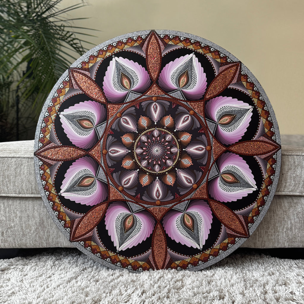 7 Wooden Mandala Stencils for Drawing and Tracing