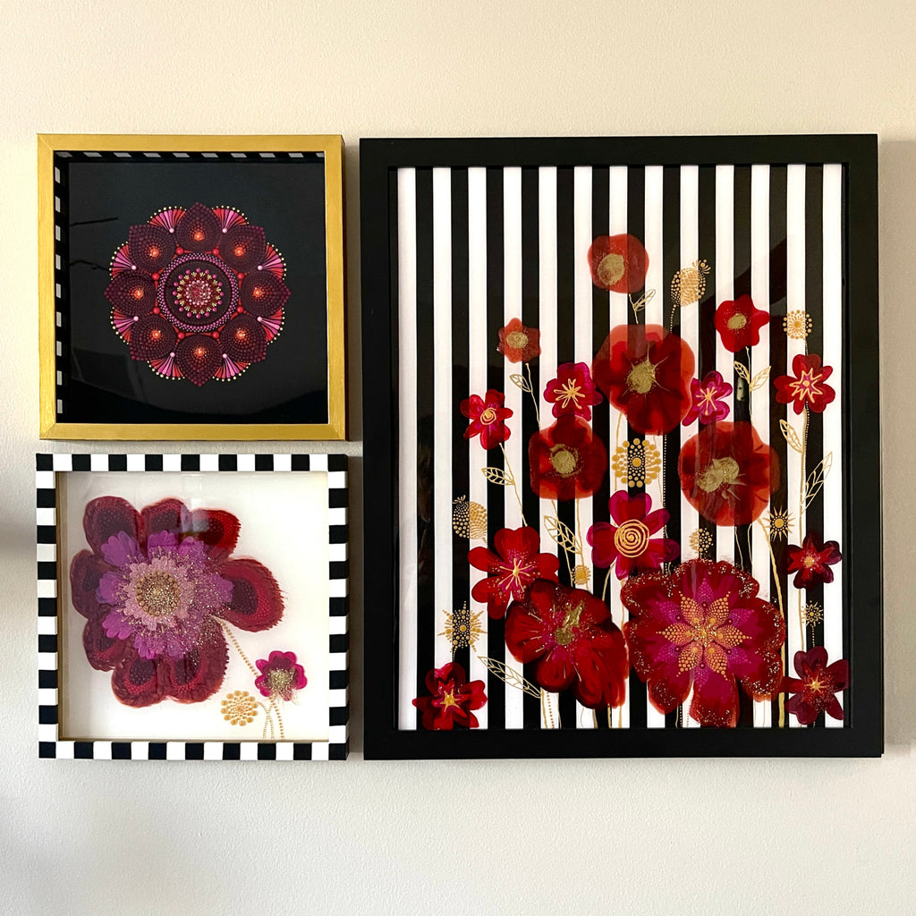 Sparkling Red Mandala Wall Decor