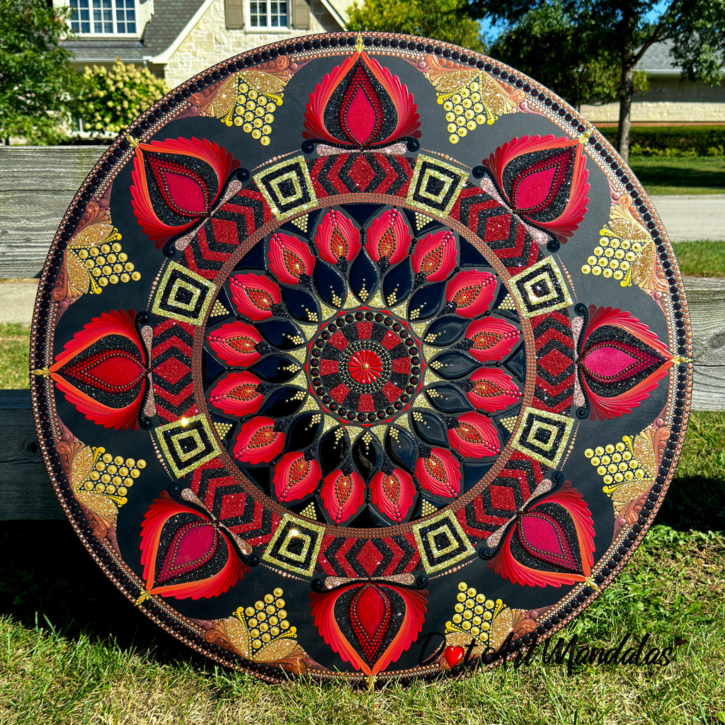 Abundance Mandala 36" Luxurious Wall Art