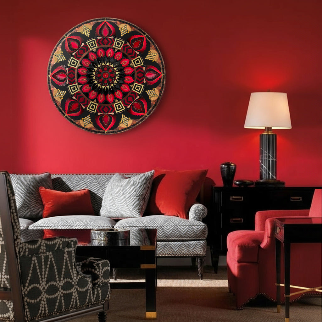 Abundance Mandala 36" Luxurious Wall Art