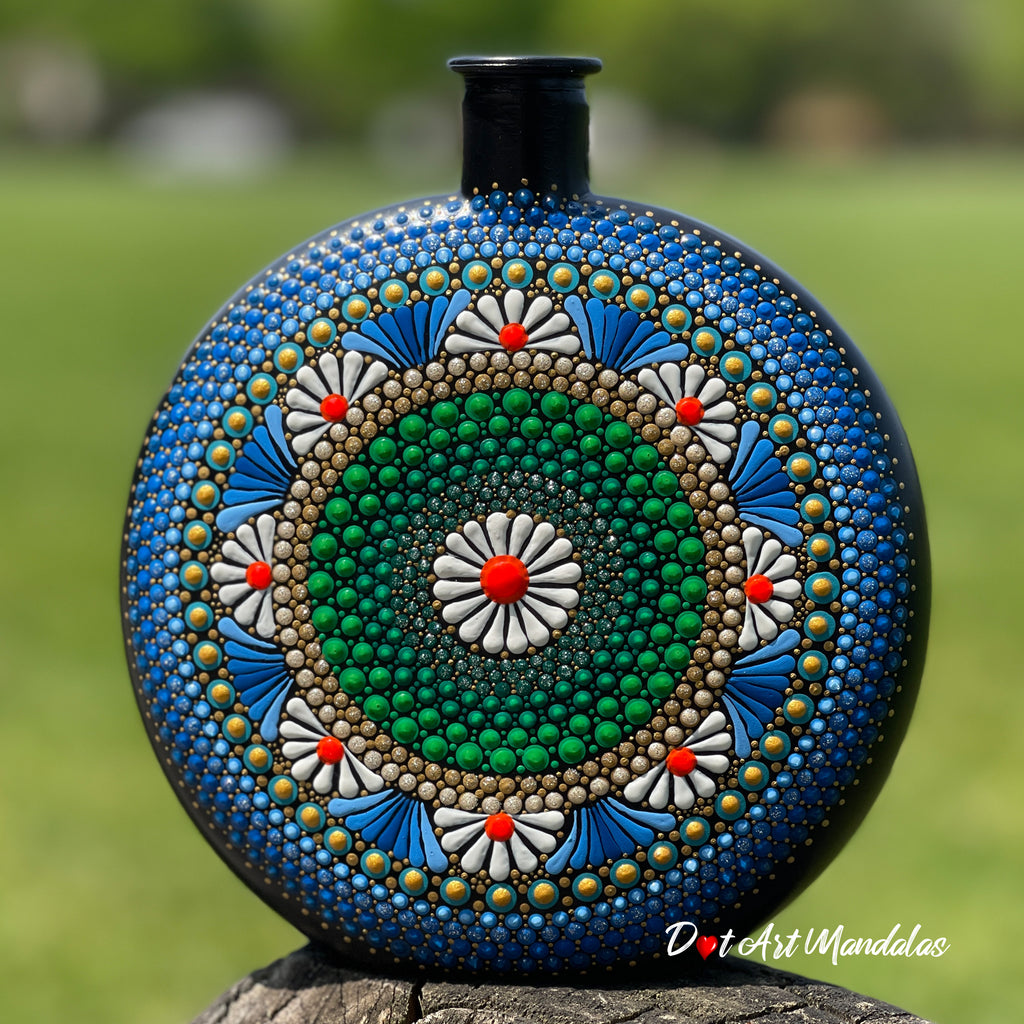 The Tree in Sunrise Mandala Bottle