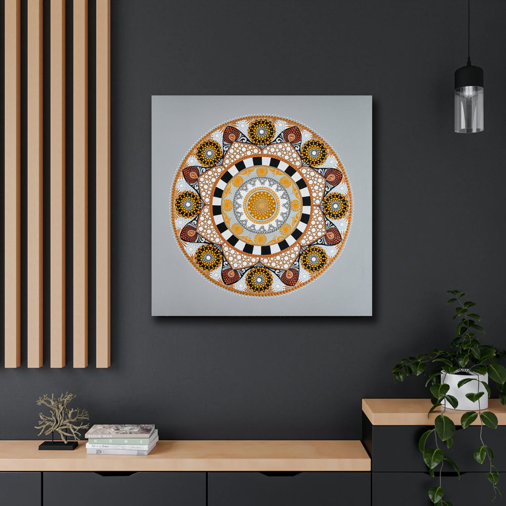 Merry Go Round Mandala Printed Canvas