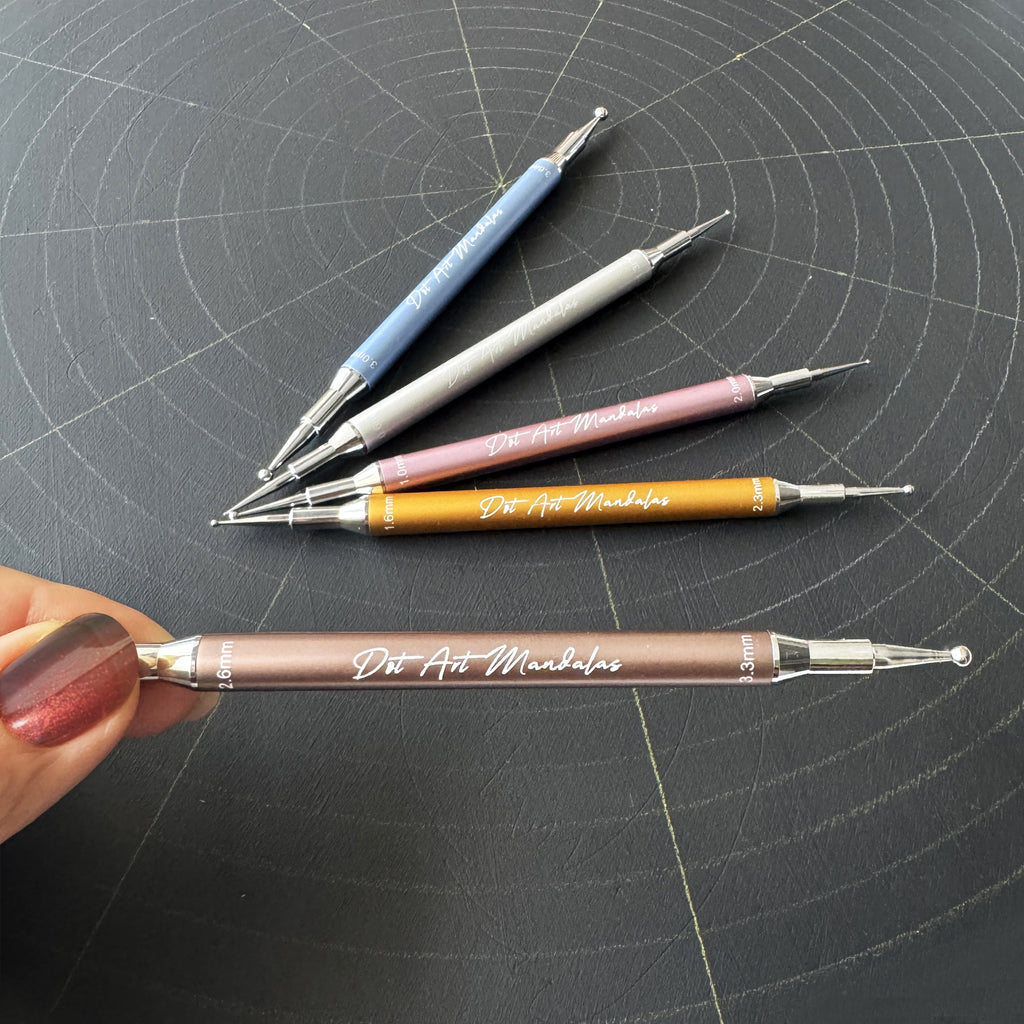 Dot Art Mandalas Signature Dotting Tools – Exclusive High-End Precision Set (0.6–3.6 mm)
