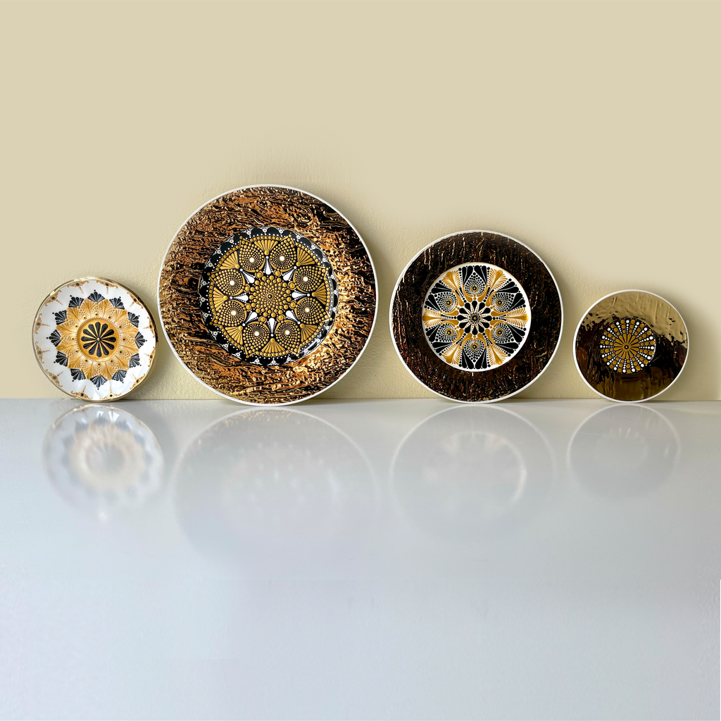 Mandala Golden Plates Set