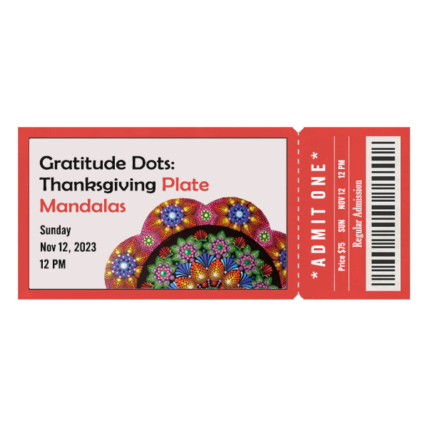 Gratitude Dots: Thanksgiving Plate Mandalas Nov 12, 2023