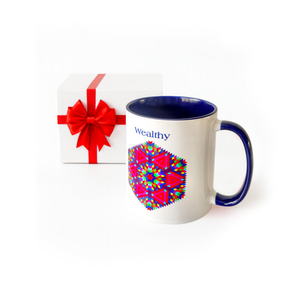 “Wealthy” Fibonacci Mandala Mug - The Energy of Flow and Abundance