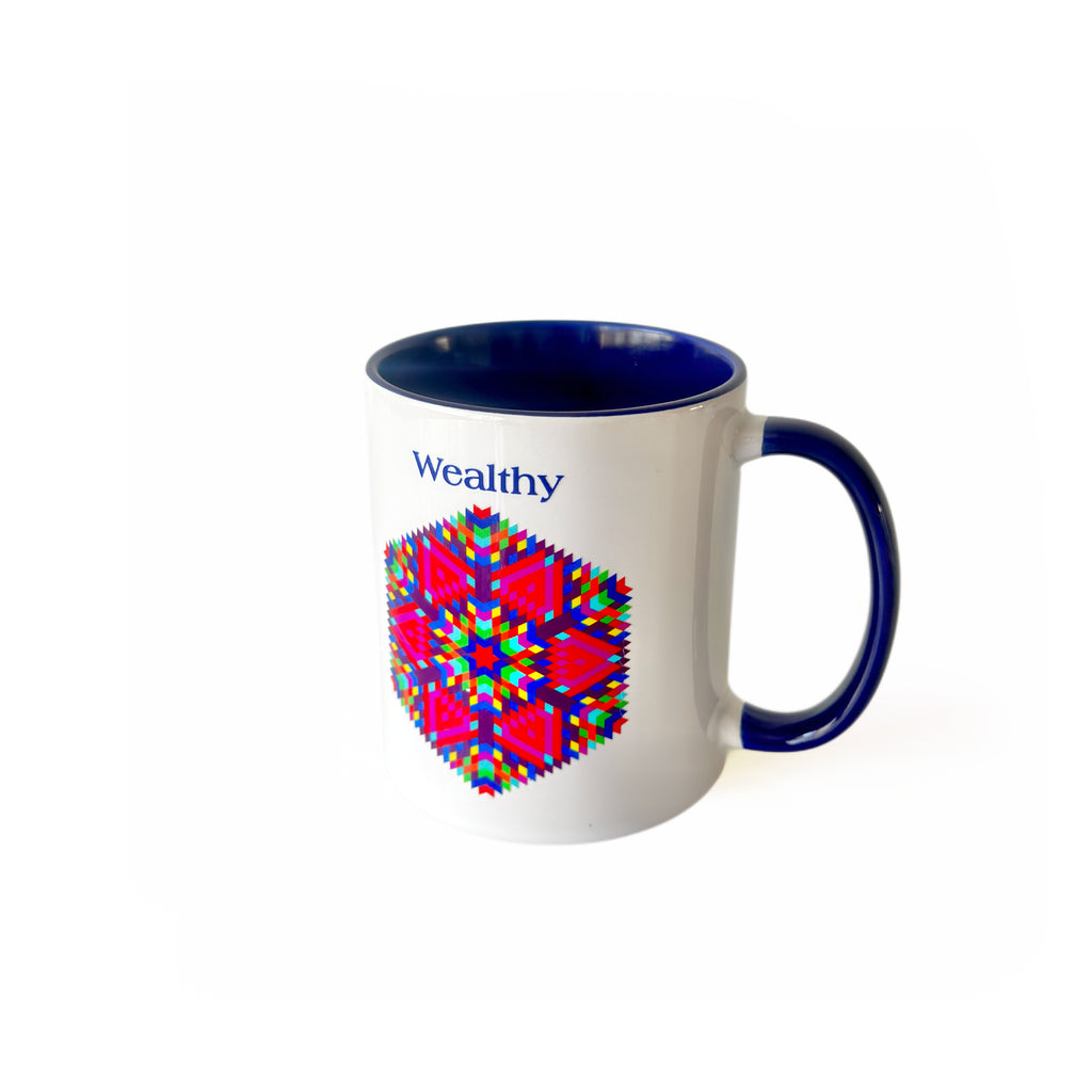 “Wealthy” Fibonacci Mandala Mug - The Energy of Flow and Abundance