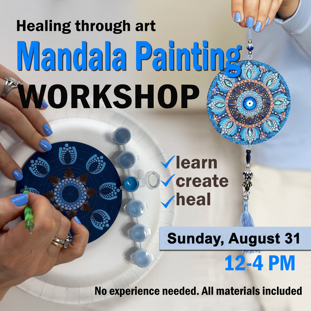 August 31, 2025: Evil Eye Mandala Hanging Décor - Paint, Bead, and Tassel Your Own Protective Charm