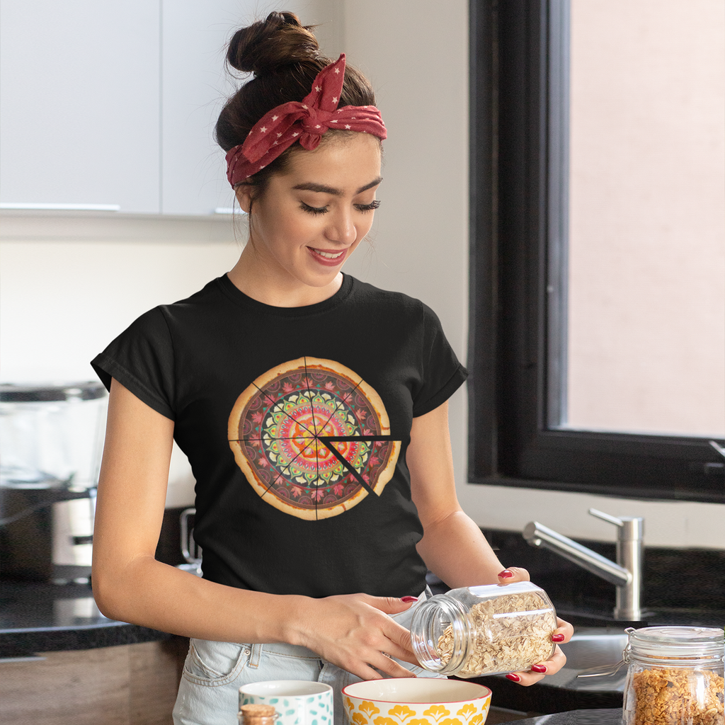 Tree Leaf Pizza Mandala T-Shirt