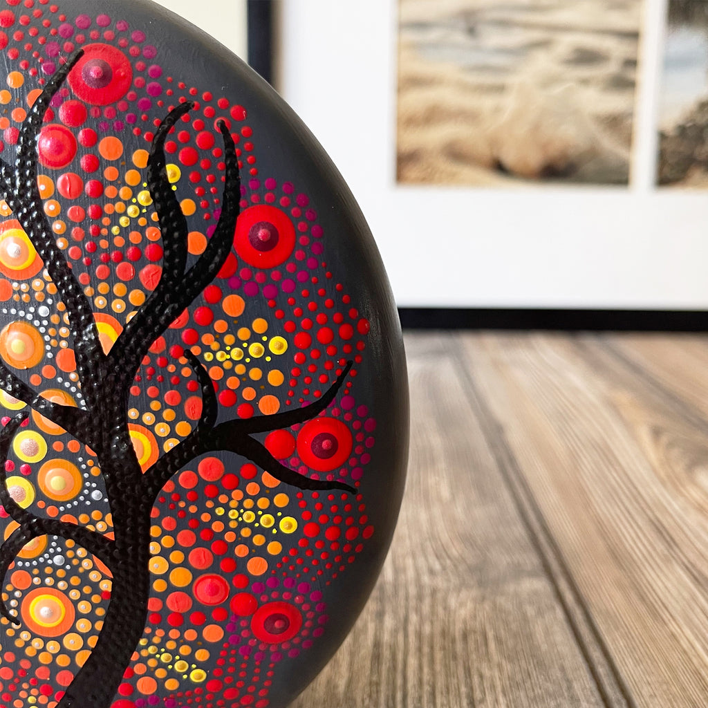 Hand Painted Mandala Decorative Glass Bottle